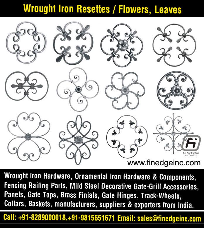 wrought iron rosettes manufacturers exporters suppliers India http://www.finedgeinc.com +91-8289000018, +91-9815651671