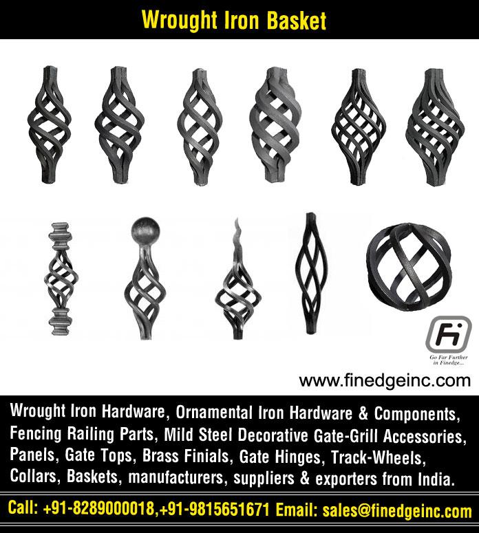 wrought iron baskets manufacturers exporters suppliers India http://www.finedgeinc.com +91-8289000018, +91-9815651671
